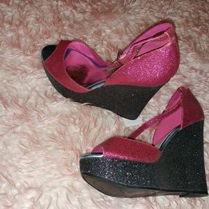 Sz 9 fioni night glitter platforms